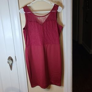 Illusion Neckline Dress